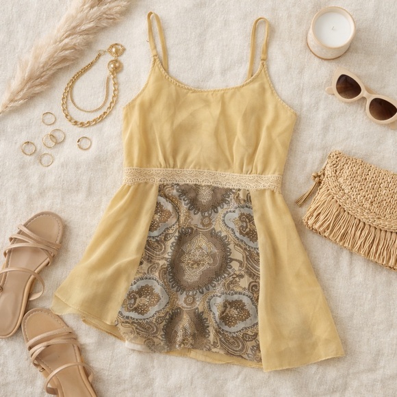 Bundle of Joy Tops - Bundle of Joy Boho Patchwork Tank Top – Size 3X